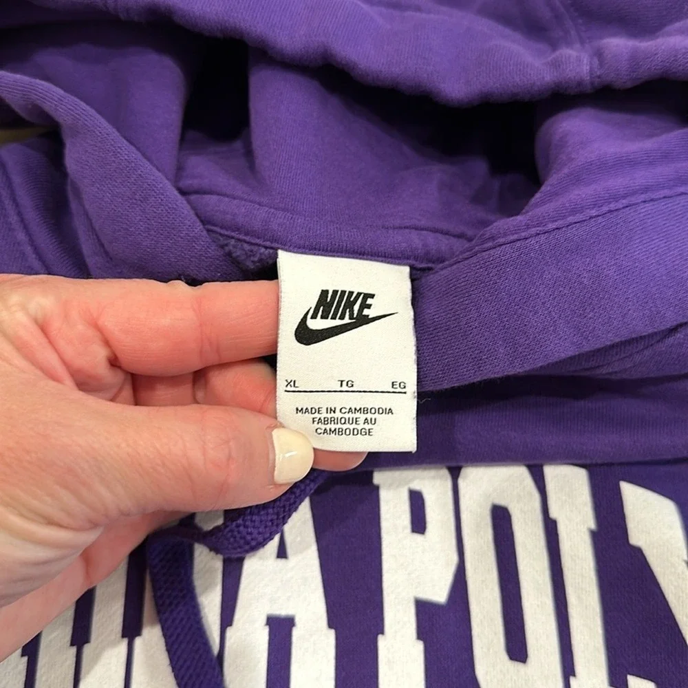 NIKE Purple FLORIDA POLY Fleece Pullover Sweatshirt Hoodie‎ Size XL